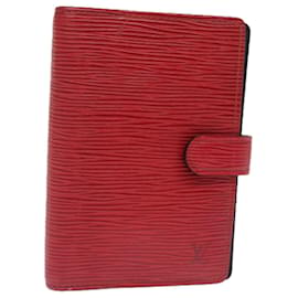 Louis Vuitton-LOUIS VUITTON Epi Agenda PM Day Planner Cover Red R20057 LV Auth 76228-Red