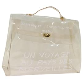 Hermès-HERMES Vinyl Kelly Hand Bag Vinyl Clear Auth 77429-Other