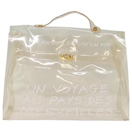 Hermès-HERMES Vinyl Kelly Hand Bag Vinyl Clear Auth 77429-Other