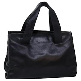 Prada-PRADA Hand Bag Leather Black Auth bs15038-Black