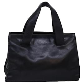 Prada-PRADA Hand Bag Leather Black Auth bs15038-Black