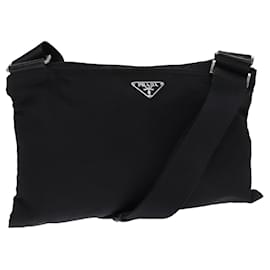 Prada-PRADA Shoulder Bag Nylon Black Auth ep4530-Black