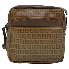 Fendi-FENDI Sac à bandoulière en toile Zucchino Vintage Beige Auth ep4463-Beige