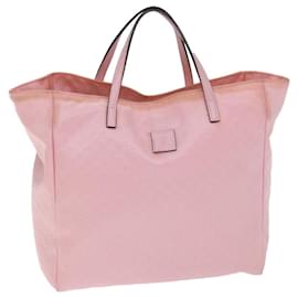 Gucci-GUCCI Micro GG Canvas Tote Bag Pink 284721 auth 77493-Pink