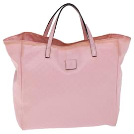 Gucci-GUCCI Micro GG Canvas Tote Bag Pink 284721 auth 77493-Pink