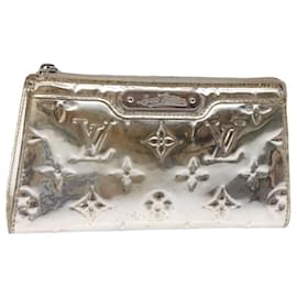 Louis Vuitton-LOUIS VUITTON Pochette Cosmétique Monogram Miroir Trousse Argent M95603 auth 76260-Argenté