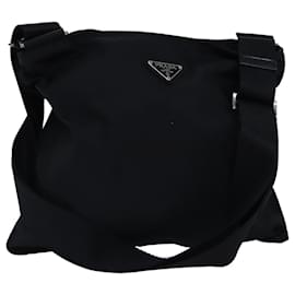 Prada-PRADA Shoulder Bag Nylon Black Auth ep4231-Black
