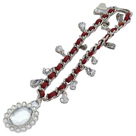 Miu Miu-Miu Miu Bijoux Chain Necklace Red Auth am6358-Red