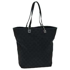 Gucci-gucci GG Canvas Tote Bag black 31243 auth 77370-Black