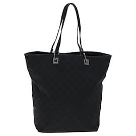 Gucci-gucci GG Canvas Tote Bag black 31243 auth 77370-Black