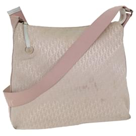 Christian Dior-Christian Dior Trotter Canvas Shoulder Bag Pink Auth ep4417-Pink