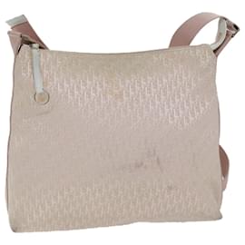 Christian Dior-Christian Dior Trotter Canvas Shoulder Bag Pink Auth ep4417-Pink