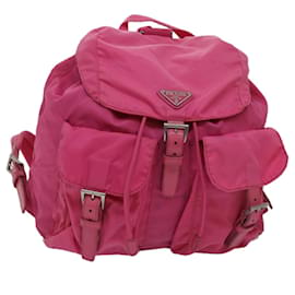 Prada-PRADA Shoulder Bag Nylon Pink Auth bs15167-Pink