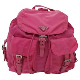 Prada-PRADA Shoulder Bag Nylon Pink Auth bs15167-Pink