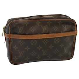 Louis Vuitton-Louis Vuitton Monogram Compiegne 23 Pochette M51847 Auth LV 76218-Monogramme