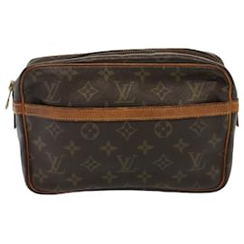 Louis Vuitton-Louis Vuitton Monogram Compiegne 23 Clutch Bag M51847 LV Auth 76218-Monogram