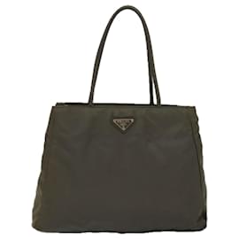 Prada-PRADA Hand Bag Nylon Khaki Auth bs15044-Khaki