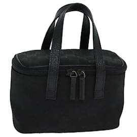Gucci-GUCCI GG Canvas Pouch Black 124539 auth 74806-Black
