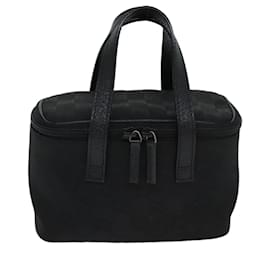 Gucci-GUCCI GG Canvas Pouch Black 124539 auth 74806-Black