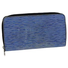 Louis Vuitton-LOUIS VUITTON Epi Zippy Wallet Long Wallet Blue M61873 LV Auth 74868-Blue