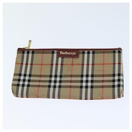 Burberry-BURBERRY Porte-Monnaie Billfold Toile Cuir 5Ensemble Beige Noir Auth bs15090-Noir,Beige