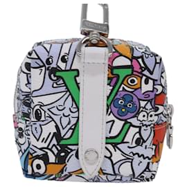 Louis Vuitton-LOUIS VUITTON Monogram Comics Bijoux Sac Squared Pouch Blanc M01049 auth 76791-Blanc,Monogramme