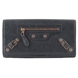 Balenciaga-Leather wallet-Dark grey