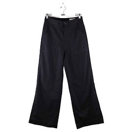 Lemaire Pantaloni di cotone Nero