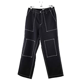 Burberry-wool pants-Black
