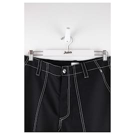Burberry-wool pants-Black