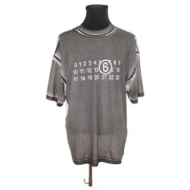 Camiseta de algodão cinza Maison Martin Margiela Cinza