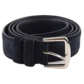 Loro Piana-Leather belt-Black