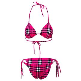 Bademode mit Karomuster von Burberry Pink