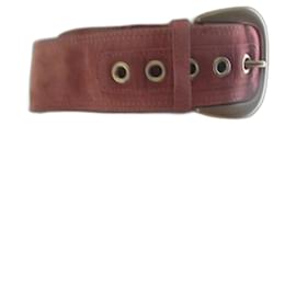 Gucci-Alcantara fishing belt.-Peach