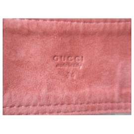 Gucci-Alcantara fishing belt.-Peach