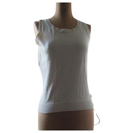 Top de seda Barbara Bui cor eggshell tamanho M Fora de branco