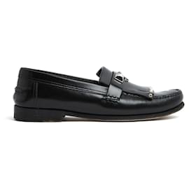 Hermès-Hermes Medor Moccasins EU37 Loafers Collier de Chien US6.5 UK4-Black