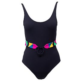 Eres Damier Tank Badeanzug One Piece Schwarz