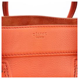 Céline-Sac à main Phantom Luggage moyen en cuir de veau souple CELINE en orange-Orange