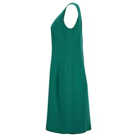 Dolce & Gabbana-Dolce & Gabbana Sleeveless Mini Dress in Green Virgin Wool-Green