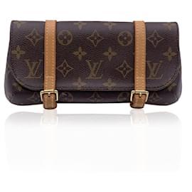 Louis Vuitton-Vintage Monogram Canvas Marelle Bag Belt Waist Purse-Brown