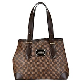 Louis Vuitton-Sac à main Louis Vuitton Damier Hampstead MM N51204 en très bon état-Marron