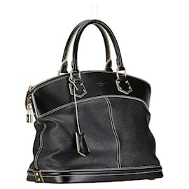 Louis Vuitton-Louis Vuitton Suhali Lockit MM Leather Handbag M91875-Black