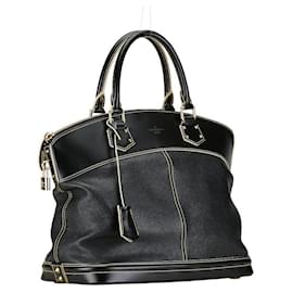 Louis Vuitton-Sac à main en cuir Louis Vuitton Lockit MM M91875 en bon état-Noir