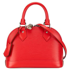 Louis Vuitton-Louis Vuitton Alma BB Leather Handbag M41160 in Excellent condition-Red