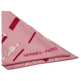 Hermès-Hermes 24 Faubourg Seconde Scarf Cotton Scarf in Excellent condition-Pink