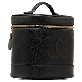 Chanel-Sac Vanity en cuir Chanel A01998 en bon état-Noir