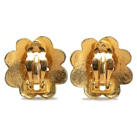 Chanel-Chanel CC Flower Clip On Earrings Metal Earrings in Good condition-Golden
