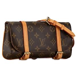 Louis Vuitton-Louis Vuitton Pochette Marel Canvas Belt Bag M51159 in Good condition-Brown