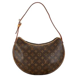 Louis Vuitton-Louis Vuitton Monogram Croissant MM Schultertasche M51512 aus braunem PVC-Leder in sehr gutem Zustand-Braun